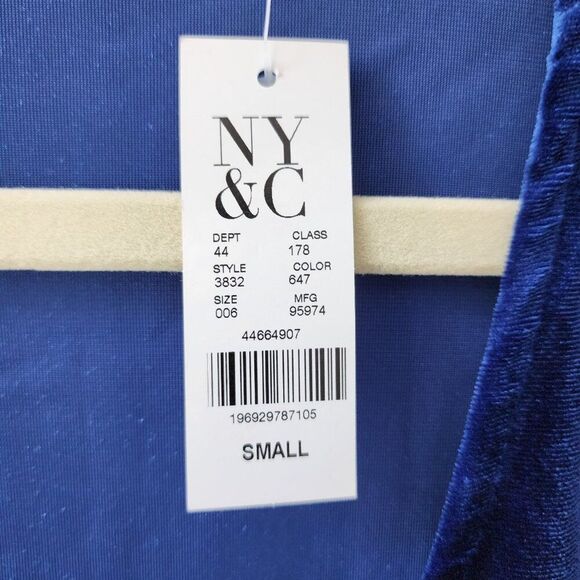 NY&CO V-Neck Velvet Top | Long Sleeve Wrap-Tie | Women's Small - Picture 9 of 10